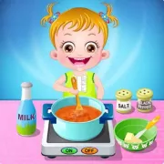 Baby Hazel in Kitchen