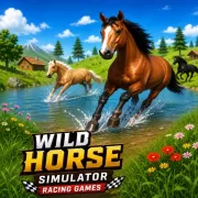 Wild Horse Simulator Racing Games